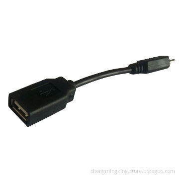 Micro USB to USB OTG Data Cable, Available in Various Lengths, Nickel-plated